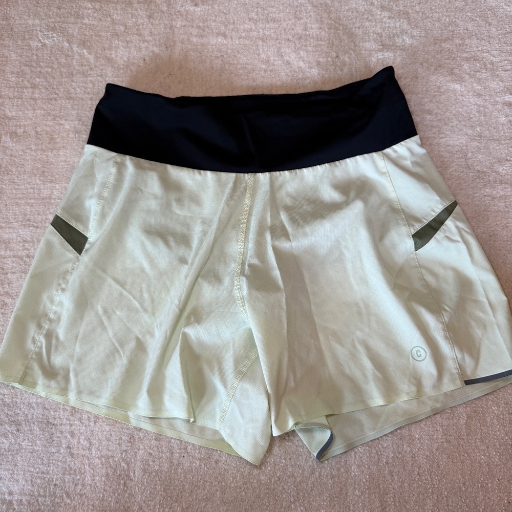 Ciele TRN 4" green womens running shorts